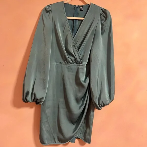 blue dress for baby girl Liya Aqua Long Sleeve Midi Dress main image 0